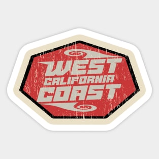 California West Coast Surf distressed Sticker